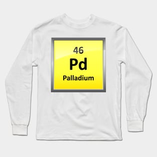 Palladium Periodic Table Element Symbol Long Sleeve T-Shirt